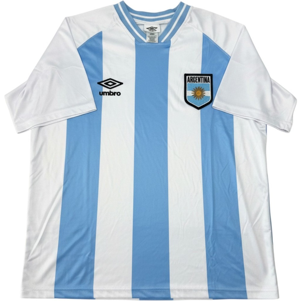 Umbro Argentina Soccer Futbol Jersey Shirt Striped Embroidered Mens Medium NEW